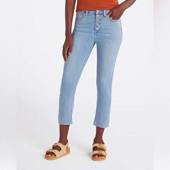 Just USA Lola button up skinny jeans a capri NwT stich fix Sz 16 - Picture 1 of 9